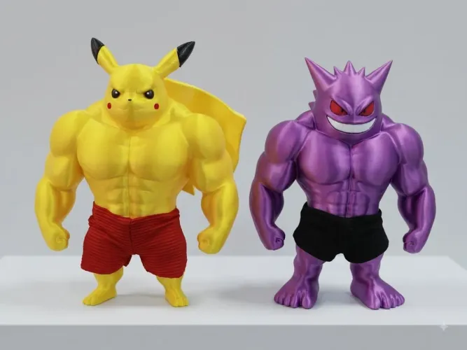 Boneco pokémon Pikachu e gengar maromba