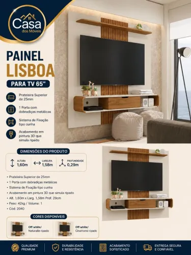 Painel Lisboa TV 65 1.58m
