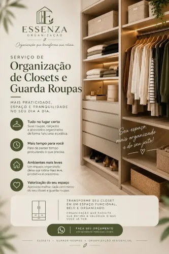 Organização de closets e guarda roupas em Cotia SP e região