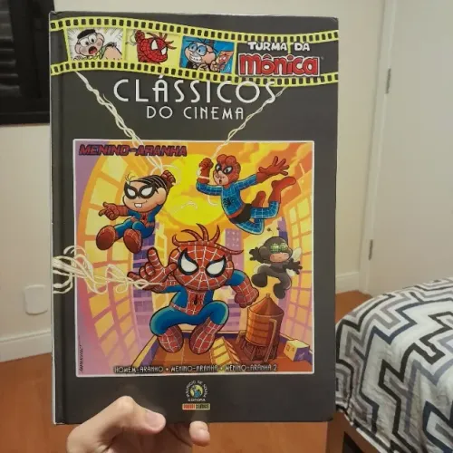 Quadrinho turma da mônica classicos do cinema homem aranha e brinde