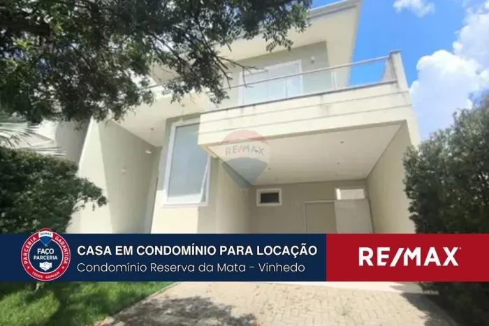 Casa para alugar com 3 suítes no Condomínio Reserva da Mata - Vinhedo/SP - Valor mensal R$
