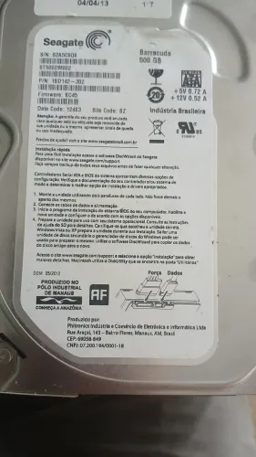 04 HDs 500gb e leva de brinde um de 750gb Seagate Barracuda