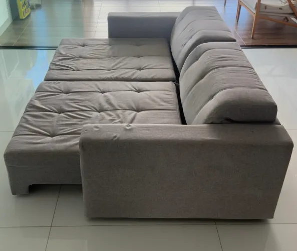 Sofá Retrátil e Reclinável 2 Módulos - Cinza - Super Confortável