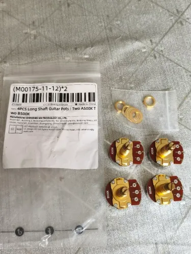 Potenciômetros Fleor para guitarra 2x A500K e 2x B500K