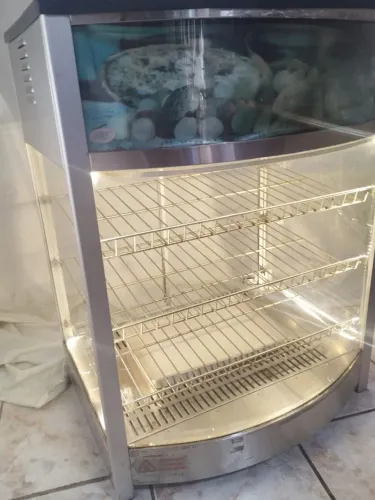 Estufa quente para salgado, com leds internos