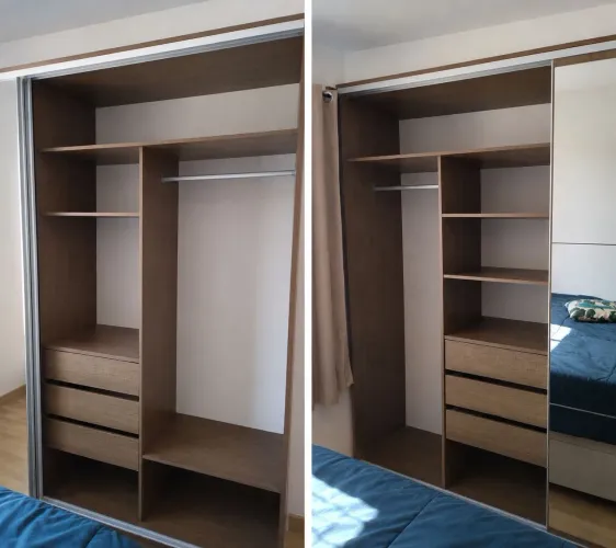 Guarda Roupa 4 Portas de Correr com 2 espelhos