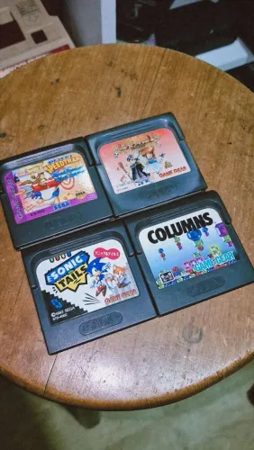 Lote 4 Jogos Originais Sega Game Gear (Sonic, Columns e mais)