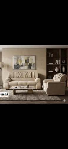sofa 2/3 lugares Juazeiro Cor Bege Espuma Selada D28 Variação de