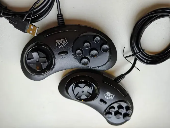 Controles USB Play Game PG - estilo Sega Saturn - PC / Emuladores