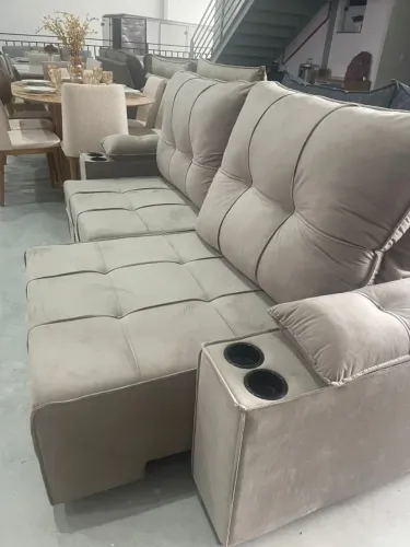 Sofá Retrátil com Porta Copos (NOVO)
