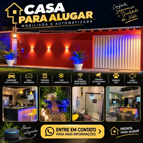 Casa inteligente e mobiliada para aluguel 