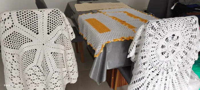 Toalhas de mesa crochê