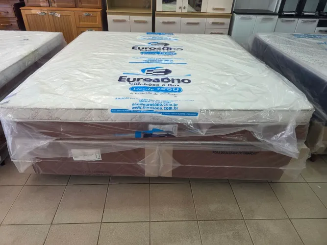 Cama box super King molas ensacadas nova