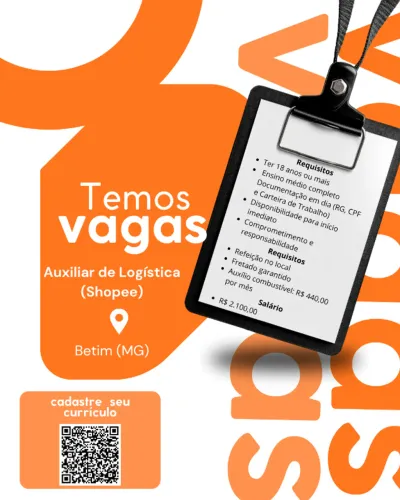 Auxiliar de Logística Shopee Betim (MG)