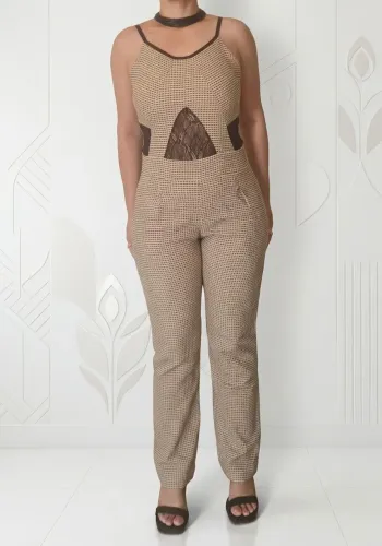 Macacão Casual Algodão com Renda 36/38