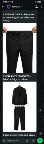 Terno + Calça TNG = R$ 190