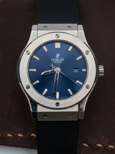Relógio Hublot Classic Fusion AÇO SAFIRA AUTOMATICO mec chinês RELIQUIA
