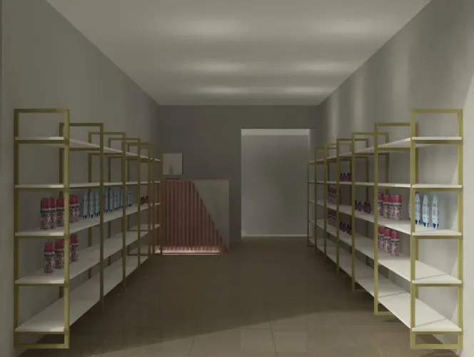 Balcão + Expositor para Loja montar de Cosméticos ou Perfumaria Planejados 