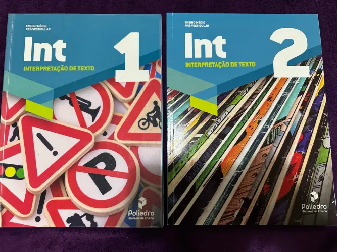 Livros poliedro interpretação de texto, pré vestibular ensino medio