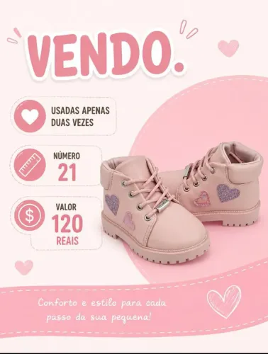 Bota infantil feminina