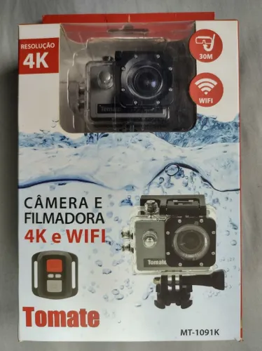 Câmera filmadora 4k Wi-fi Tomate com bateria nova + Cartão de Memória