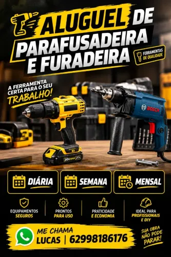 Aluguel de Parafusadeira e Furadeira