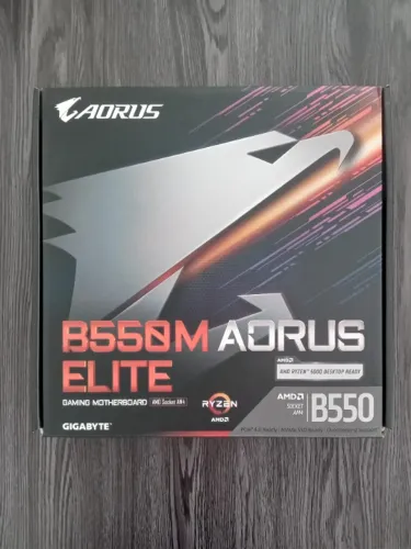 Caixa Original Gigabyte B550M Aorus Elite Completa c/ Manuais