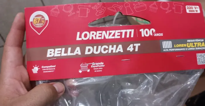 Chuveiro Lorenzetti 4T 220v resistência queimada