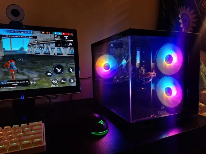 Computador Core i5, SSD, 8GB de RAM, Gabinete aquário gamer