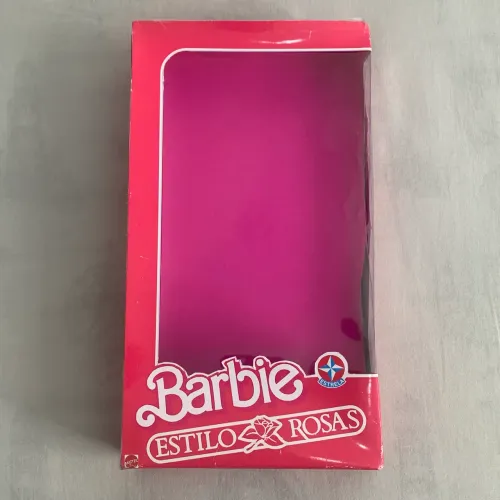 Caixa para Boneca Barbie Estrela Anos 80 90 Antiga Vintage Brasil Estilo Rosas Mattel