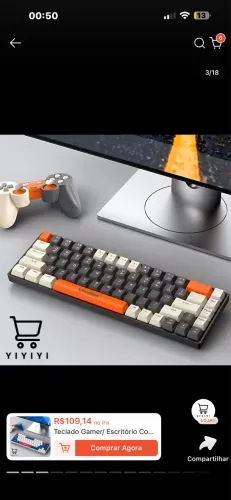 TECLADO MECÂNICO GAMER!