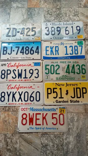 Placa de carro Estados Unidos Americana Americano 