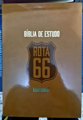 Bíblia De Estudo NVI Rota 66 - Luiz Sayão - Capa Luxo Caramelo