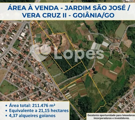 Área a Venda 21,15 Hectares | Jardim São José / Vera Cruz II