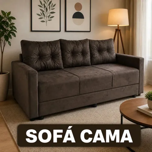 Sofá cama UM ESPETÁCULO 3 Lug COM BRAÇOS produto novo pague na entrega