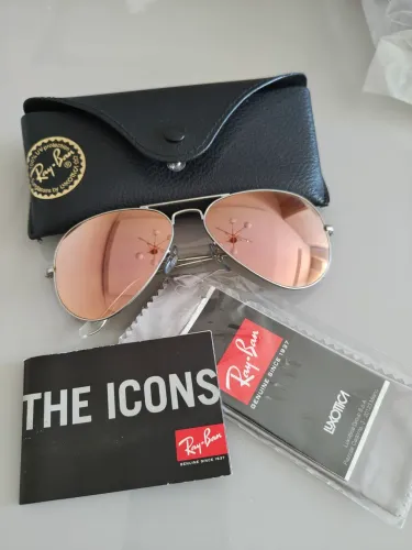 Óculos Ray-Ban aviator rosa espelhado original. Pouco usado