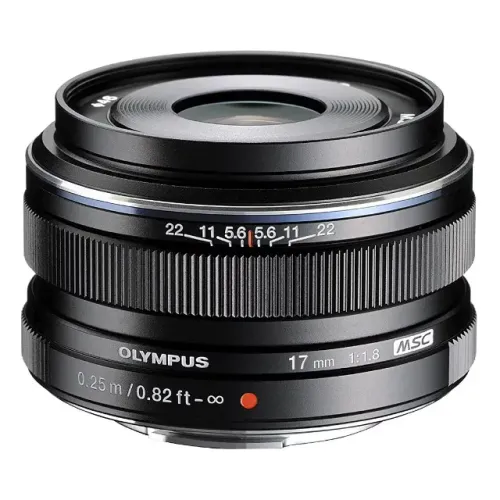 LENTE OLYMPUS M.ZUIKO 17MM F/1.8 MFT M43 PRETA LUMIX PANASONIC