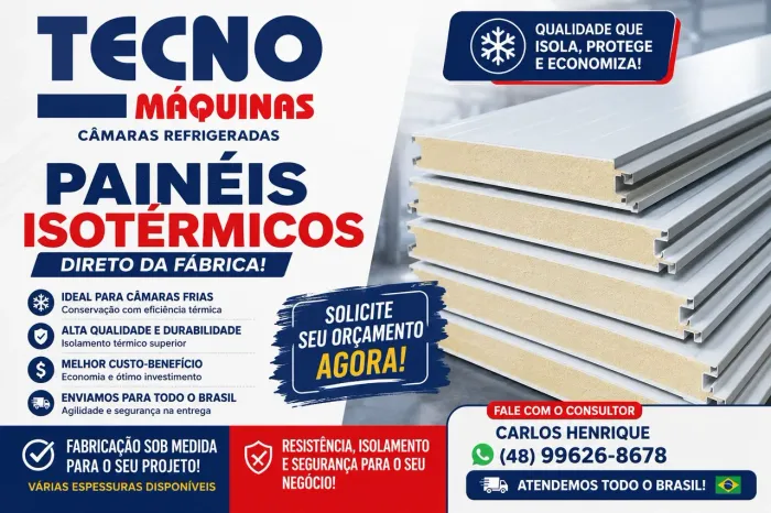 Painel isotérmico para construção. Melhor preço do Brasil.