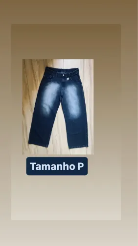 Calça preta Baggy Slang Street (P) estado excelente