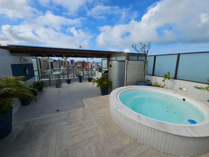 Cobertura duplex à venda no cabo branco  122m² com vista mar