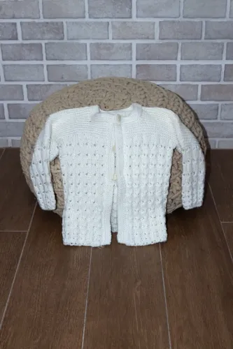 Blusa de Tricô em Lã Bebê