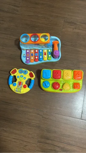 Brinquedos Educativos e Interativos - Xilofone, Volante e Atividades