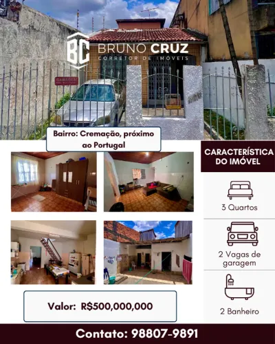 CASA A VENDA NO CREMACAO!
