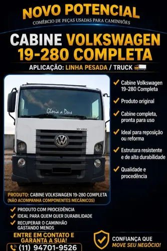 CABINE VOLKS 19-280 COMPLETA