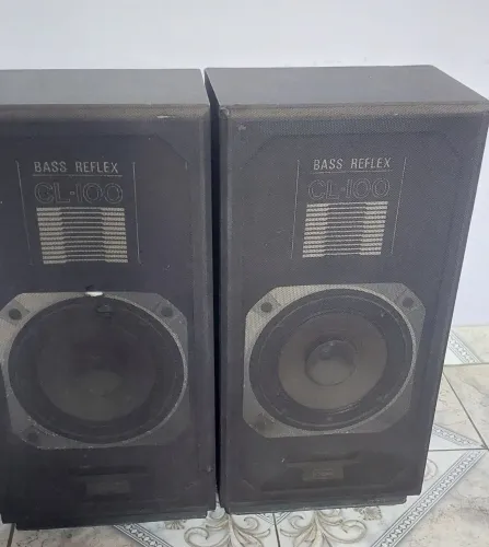 caixas de som CCE CL100 rádio toca disco radiola vitrola som 3x1 antigo antiguidade