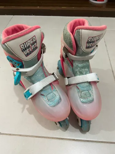 Patins Ajustável Rosa - Tamanho 32 ao 35 ?