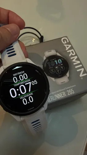 Garmin Forerunner 265S - GPS, AMOLED, Branco | Com Caixa