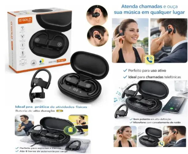 Fone de Ouvido Sem Fio - a Gold Pro Fn-b21a Novo Lacrado