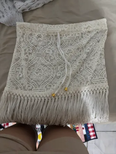 Saída de praia saia branca 