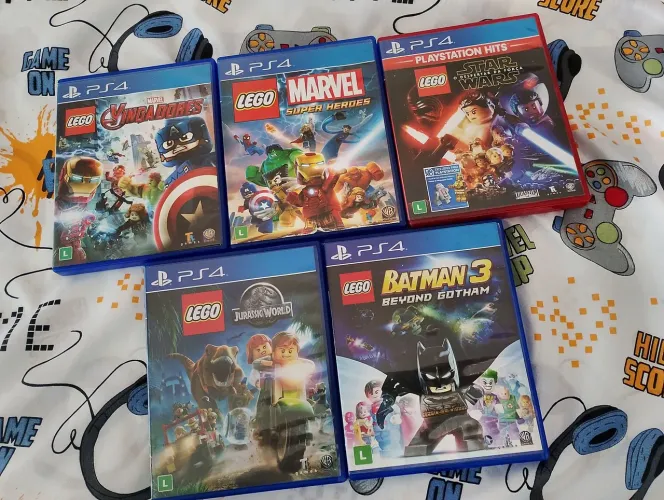 Lego Vingadores/Marvel Super/star Wars/Jurassic World/Batman 3 PS4 faço Olx pay 